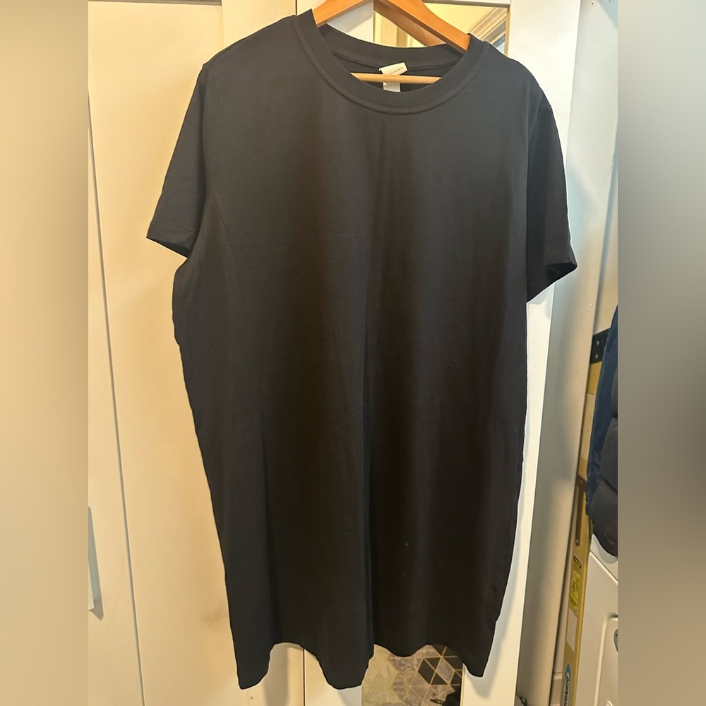 H&M Black Midi T-Shirt Dress